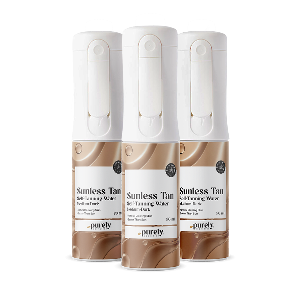 3x Sunless Tan – samoopalająca mgiełka do ciała (Medium–Dark), razem 270 ml