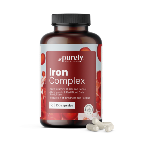 Iron Complex – żelazo z witaminami C i B12, 180 kapsułek
