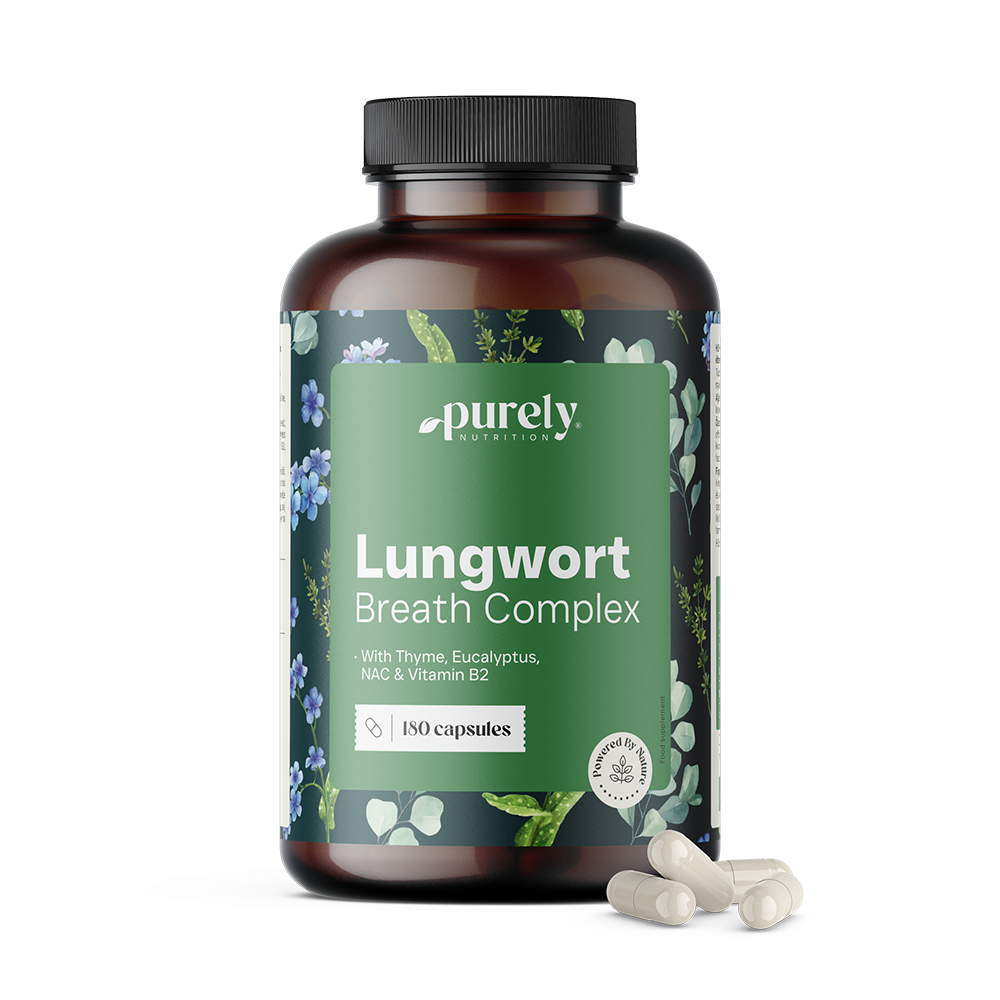 Lungwort Breath Complex – miodunka z tymiankiem i eukaliptusem, 180 kapsułek