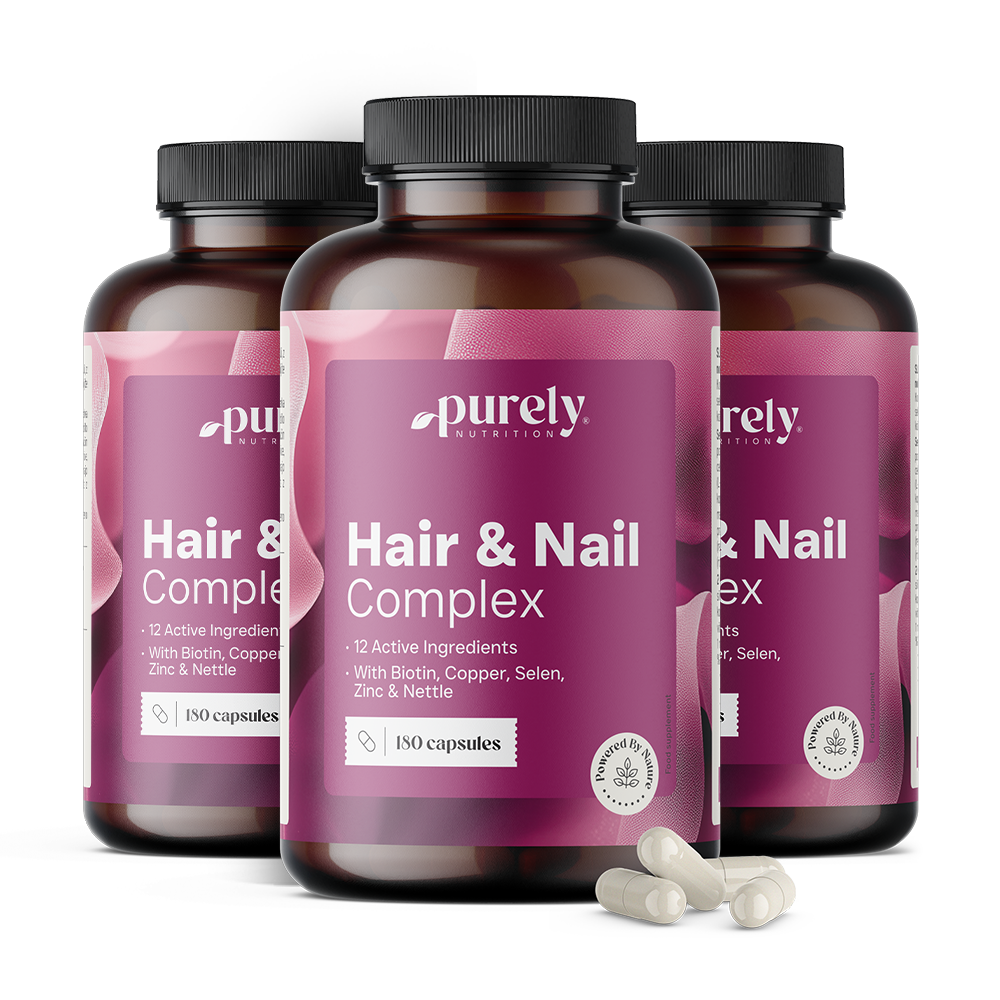 3x Hair & Nail Complex – witaminy i minerały na włosy i paznokcie, razem 540 kapsułek