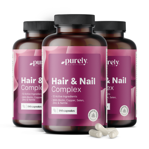 3x Hair & Nail Complex – witaminy i minerały na włosy i paznokcie, razem 540 kapsułek